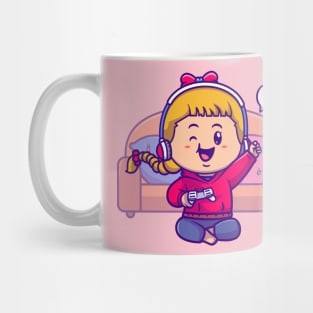 Cute Gamer Girl Cartoon Mug